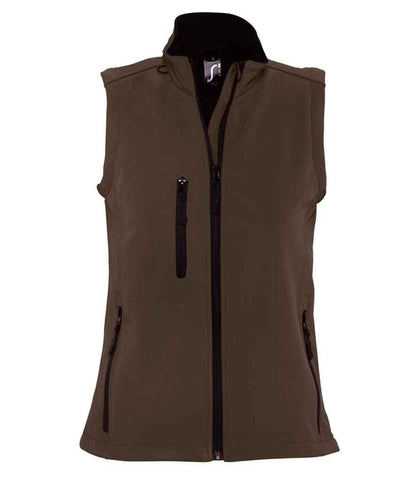 SOL'S SOL'S Ladies Rallye Soft Shell Bodywarmer - Dark Chocolate (46801)