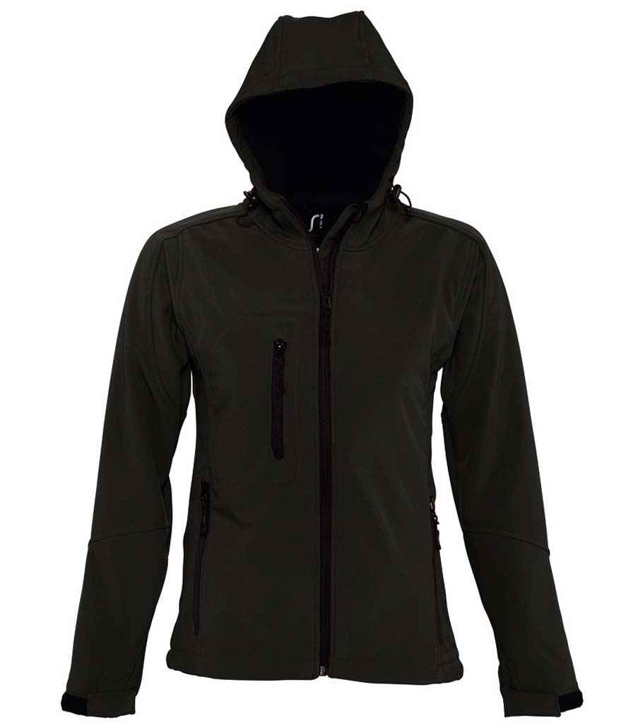 SOL'S SOL'S Ladies Replay Hooded Soft Shell Jacket - Black (46802)