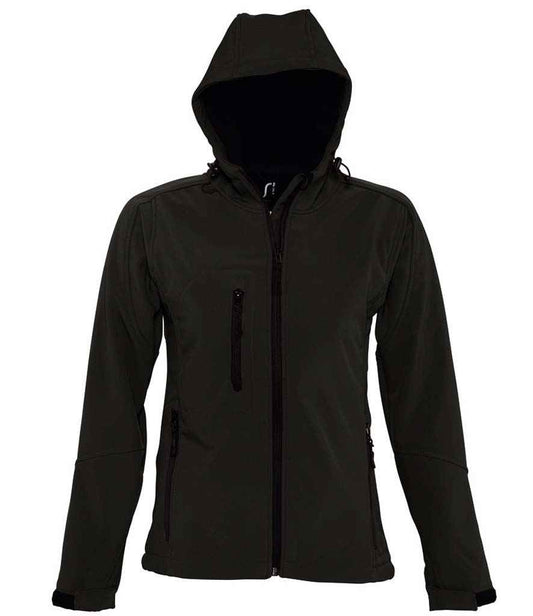 SOL'S SOL'S Ladies Replay Hooded Soft Shell Jacket - Black (46802)