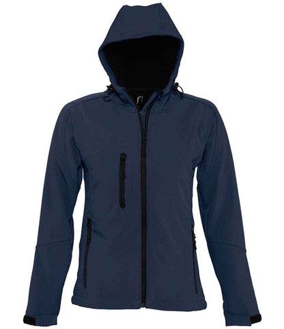 SOL'S SOL'S Ladies Replay Hooded Soft Shell Jacket - French Navy (46802)