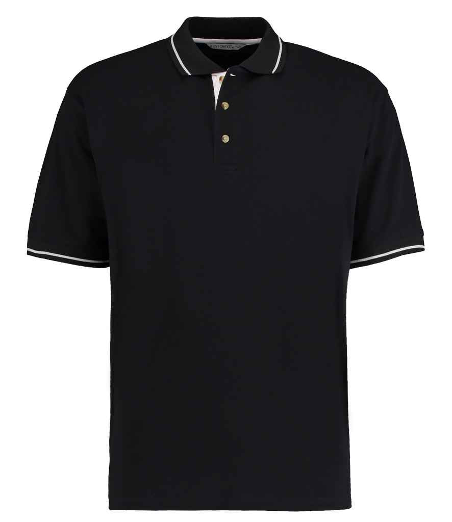 Kustom Kit St Mellion Tipped Cotton Piqué Polo Shirt - FRONT