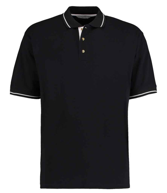 Kustom Kit St Mellion Tipped Cotton Piqué Polo Shirt - FRONT