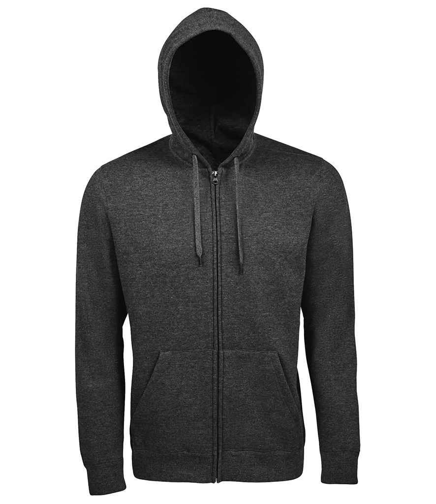 SOL'S SOL'S Seven Zip Hooded Sweatshirt - Charcoal Marl (47800)