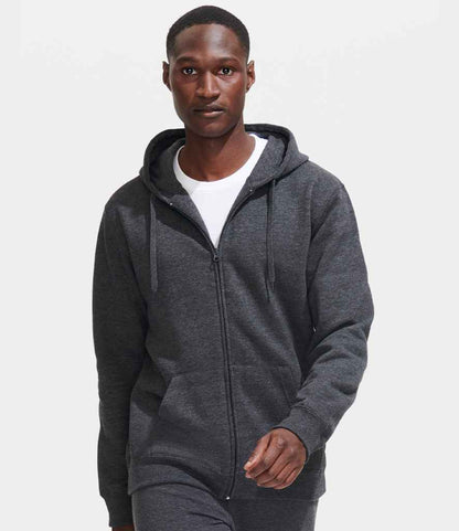 SOL'S SOL'S Seven Zip Hooded Sweatshirt - Charcoal Marl (47800)