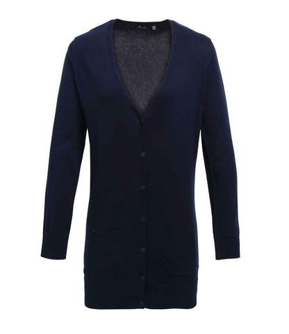 Premier Ladies Longline V Neck Cardigan - FRONT