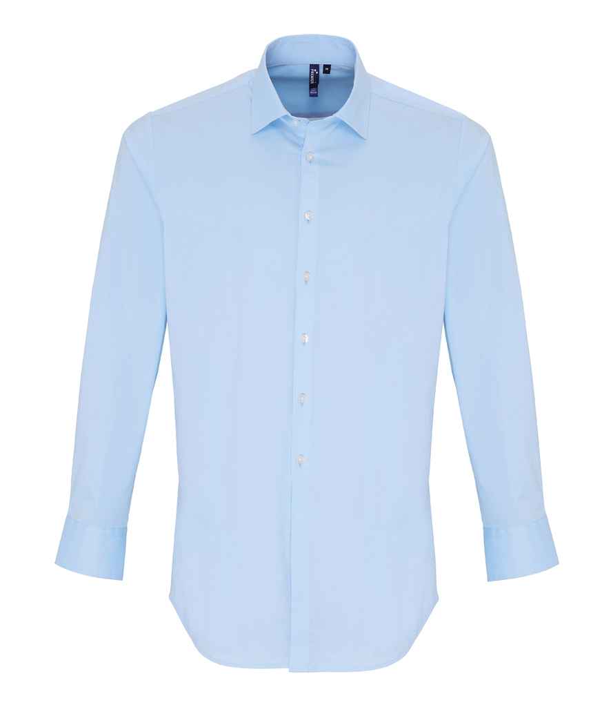 Premier Long Sleeve Stretch Fit Poplin Shirt - FRONT
