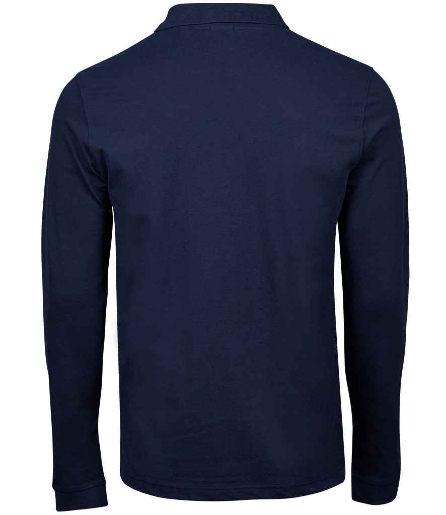 Tee Jays Luxury Stretch Long Sleeve Polo Shirt - BACK