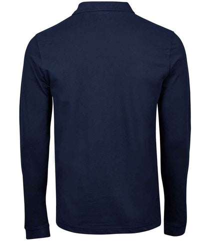 Tee Jays Luxury Stretch Long Sleeve Polo Shirt - BACK