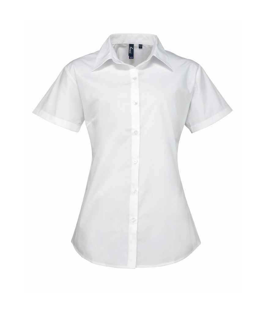 Premier Ladies Supreme Short Sleeve Poplin Shirt - FRONT