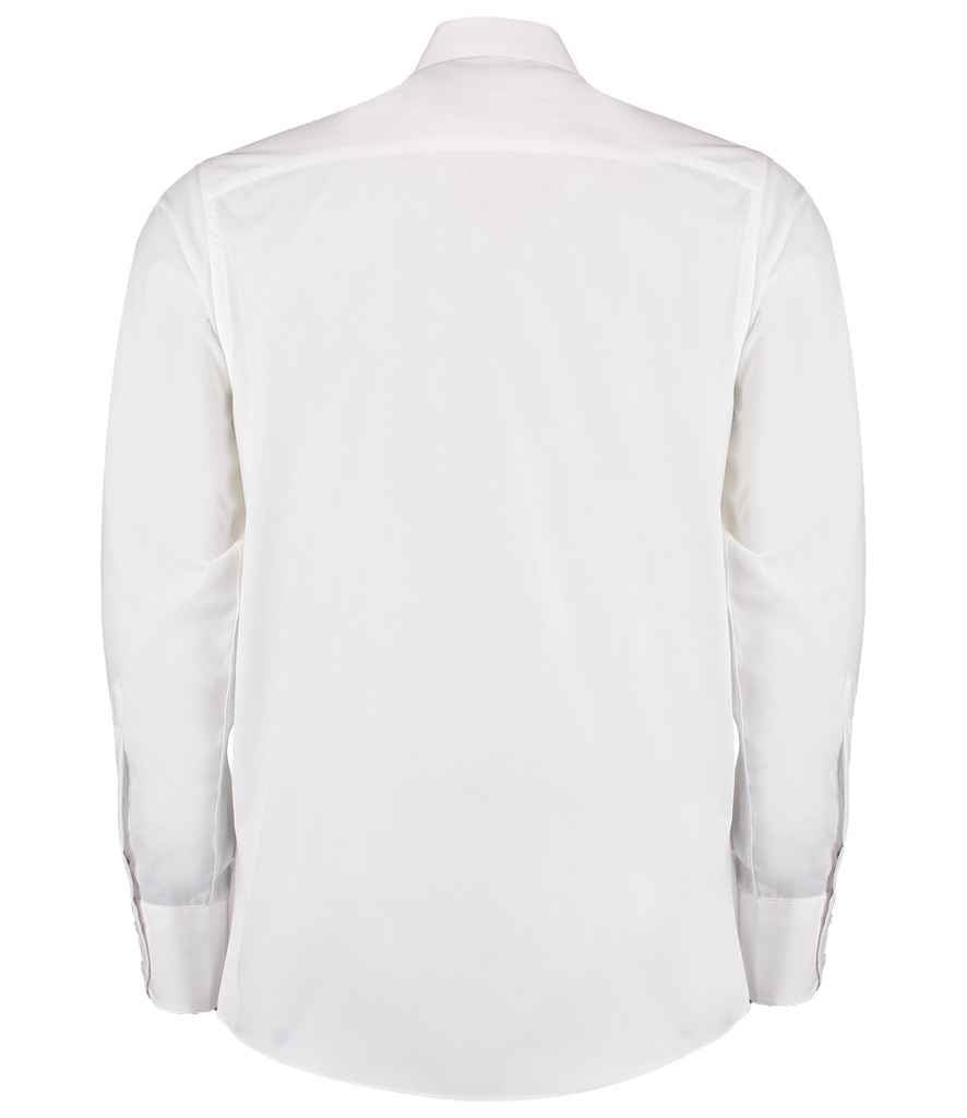 Kustom Kit Long Sleeve Tailored Business Shirt - BACK