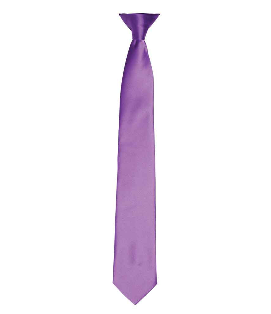 Premier 'Colours' Satin Clip Tie - FRONT