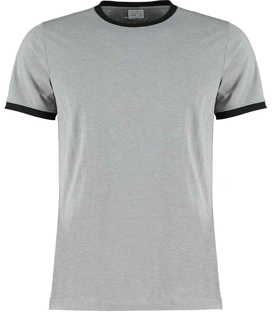 Kustom Kit Fashion Fit Ringer T-Shirt - FRONT