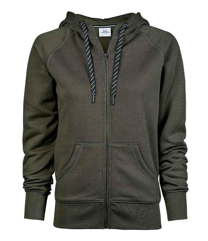 Tee Jays Ladies Fashion Zip Hooded Sweatshirt - FRONT