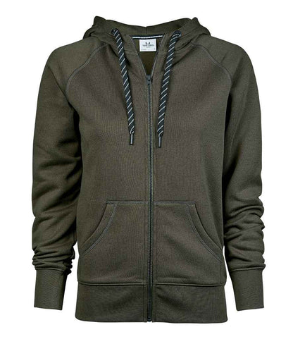 Tee Jays Ladies Fashion Zip Hooded Sweatshirt - FRONT