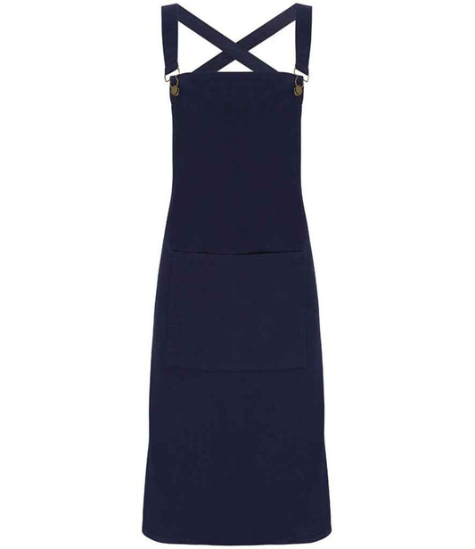 Premier Cross Back Barista Bib Apron - FRONT