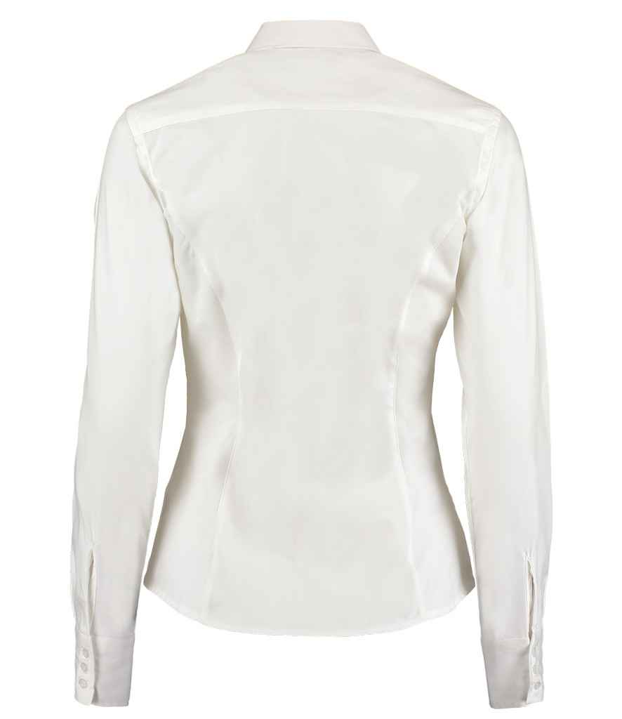 Kustom Kit Ladies Premium Long Sleeve Tailored Oxford Shirt - BACK
