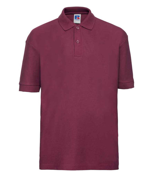 Russell Schoolgear Kids Poly/Cotton Piqué Polo Shirt - Burgundy (539B)