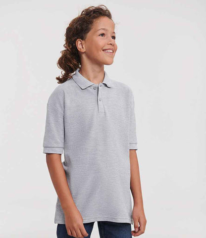 Russell Schoolgear Kids Poly/Cotton Piqué Polo Shirt - Light Oxford (539B)