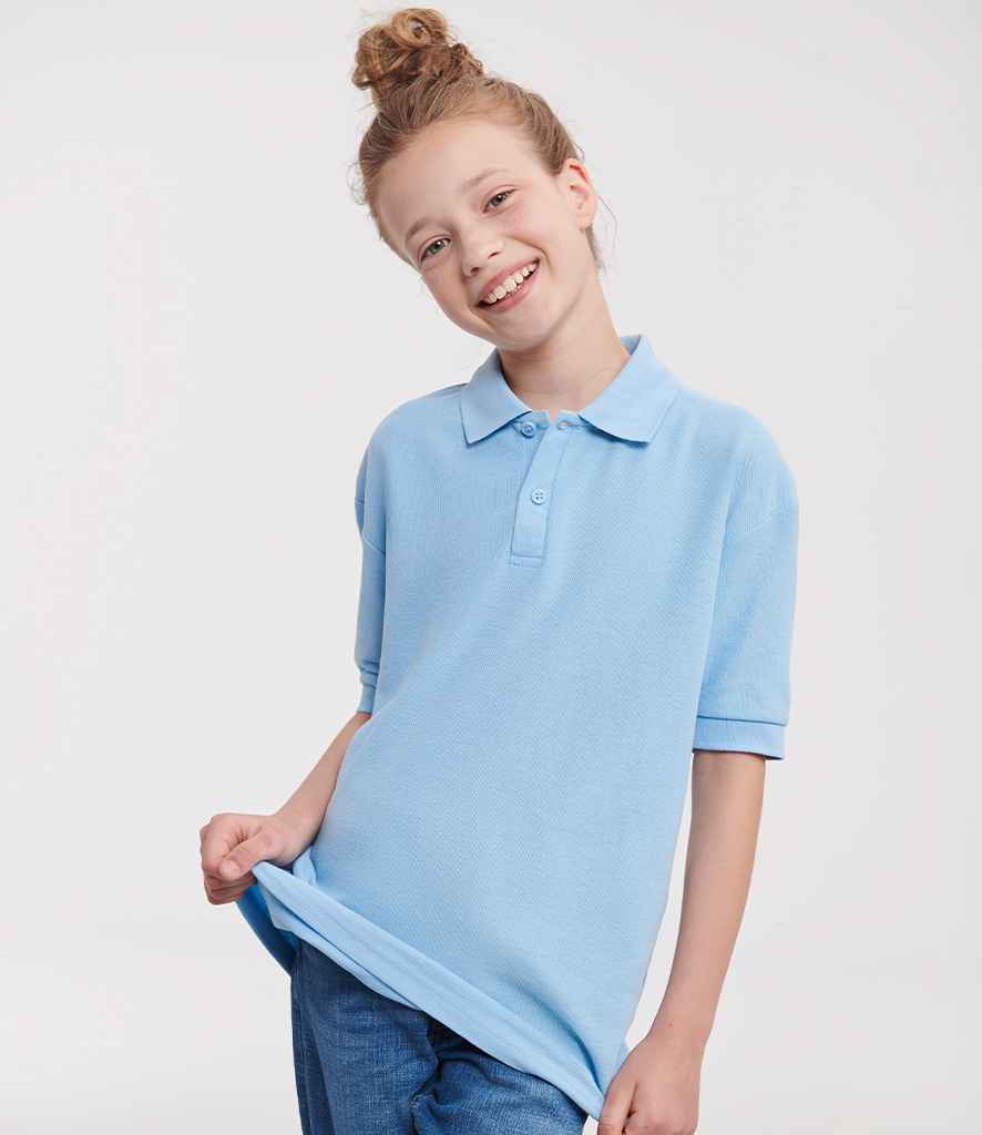 Russell Schoolgear Kids Poly/Cotton Piqué Polo Shirt - Sky Blue (539B)
