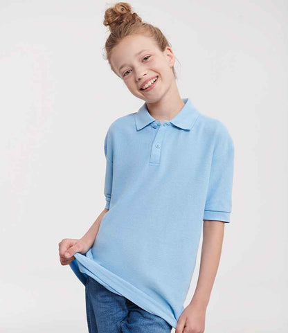 Russell Schoolgear Kids Poly/Cotton Piqué Polo Shirt - Sky Blue (539B)