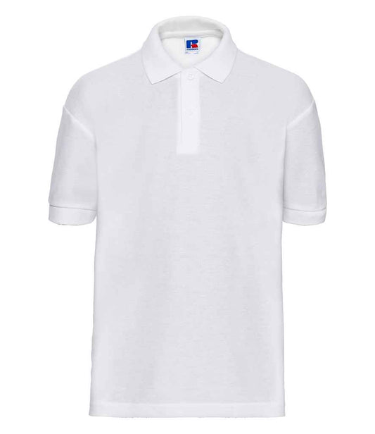 Russell Schoolgear Kids Poly/Cotton Piqué Polo Shirt - White (539B)
