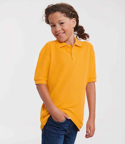 Russell Schoolgear Kids Poly/Cotton Piqué Polo Shirt - Yellow (539B)