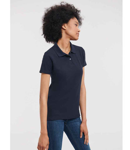 Russell Ladies Classic Poly/Cotton Piqué Polo Shirt - Black (539F)