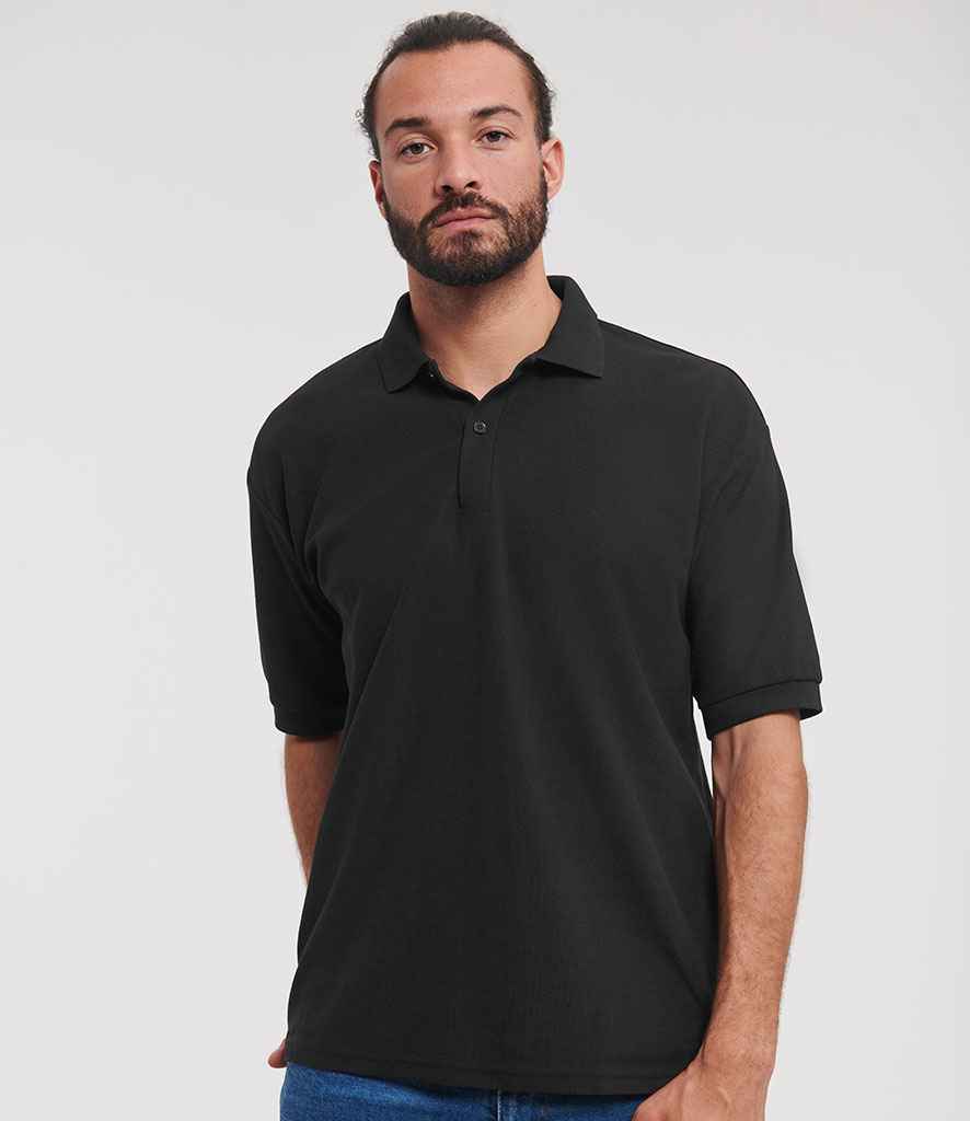 Russell Poly/Cotton Piqué Polo Shirt - Black (539M)