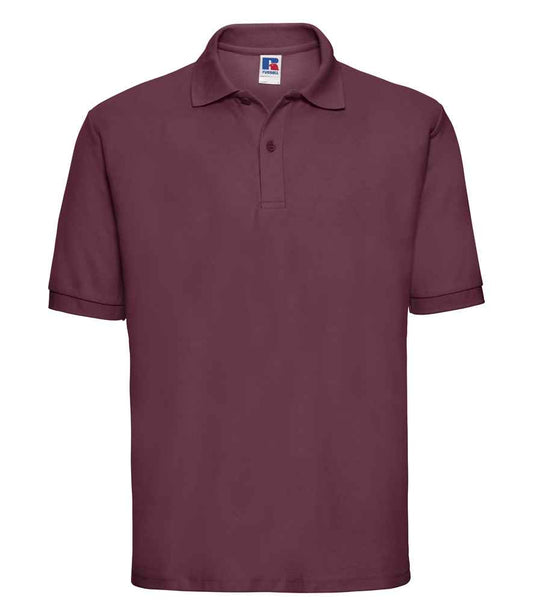 Russell Poly/Cotton Piqué Polo Shirt - Burgundy (539M)