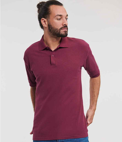 Russell Poly/Cotton Piqué Polo Shirt - Burgundy (539M)