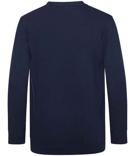 AWDis Academy Kids V Neck Sweatshirt - Navy (AC003B) - back