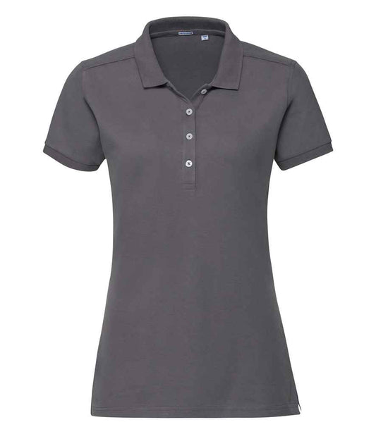 Russell Ladies Stretch Piqué Polo Shirt - Convoy Grey (566F)