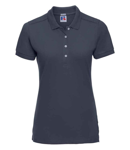 Russell Ladies Stretch Piqué Polo Shirt - French Navy (566F)
