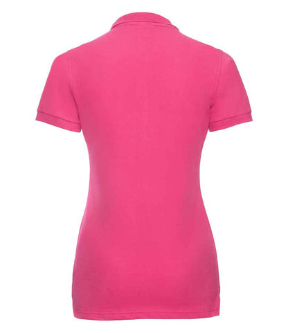 Russell Ladies Stretch Piqué Polo Shirt - Fuchsia (566F)