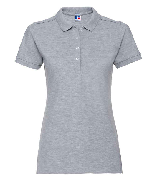 Russell Ladies Stretch Piqué Polo Shirt - Light Oxford (566F)