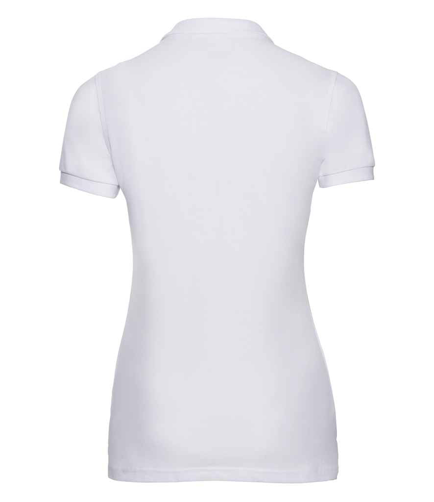 Russell Ladies Stretch Piqué Polo Shirt - White (566F)