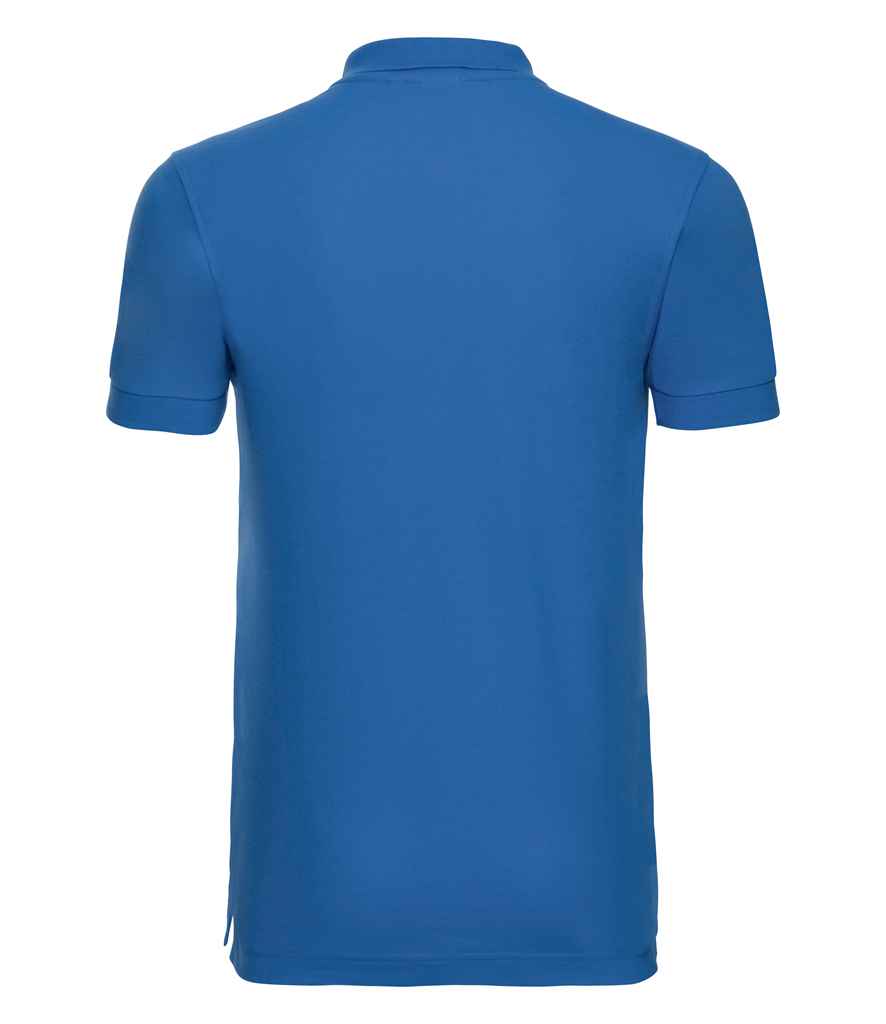 Russell Stretch Piqué Polo Shirt - Azure (566M)