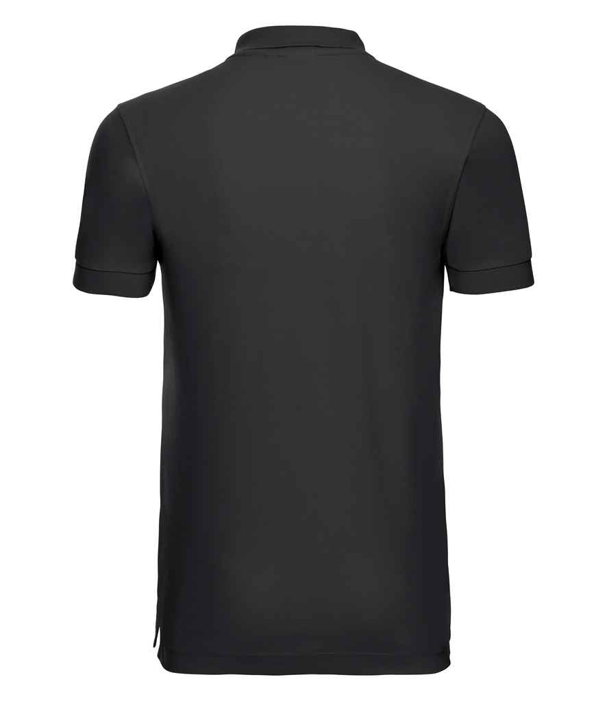 Russell Stretch Piqué Polo Shirt - Black (566M)