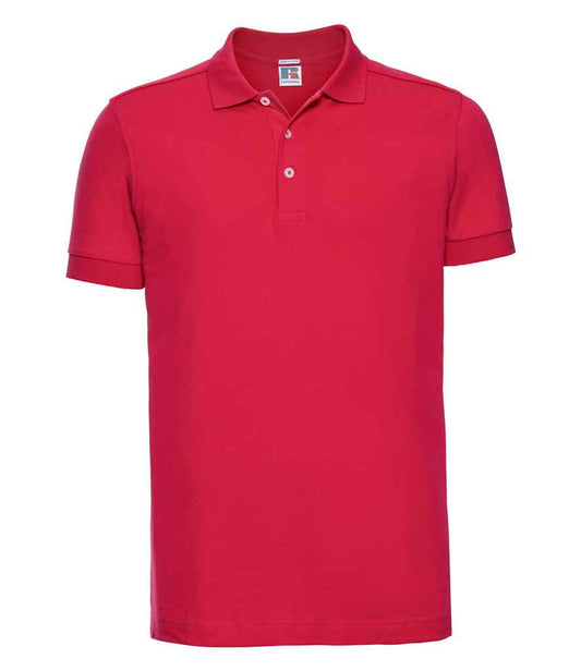 Russell Stretch Piqué Polo Shirt - Classic Red (566M)