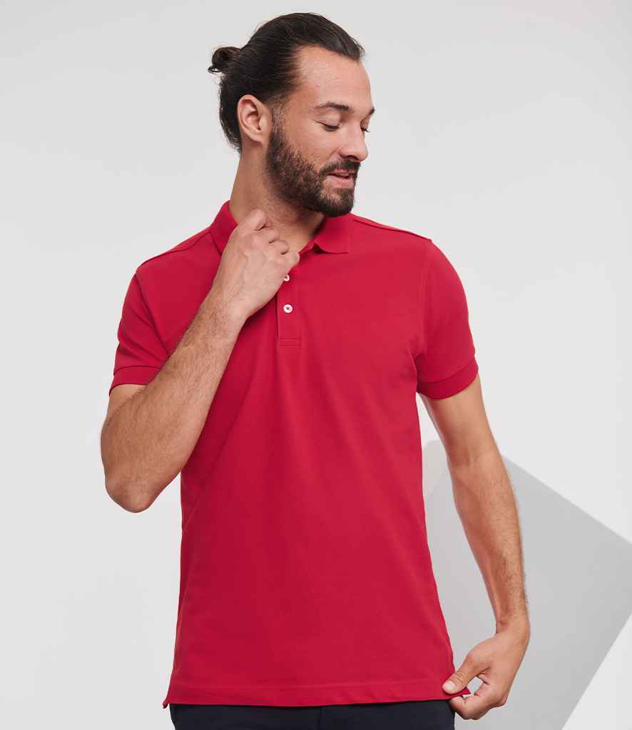 Russell Stretch Piqué Polo Shirt - Classic Red (566M)