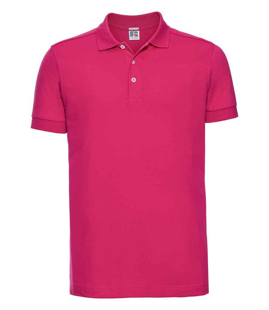 Russell Stretch Piqué Polo Shirt - Fuchsia (566M)