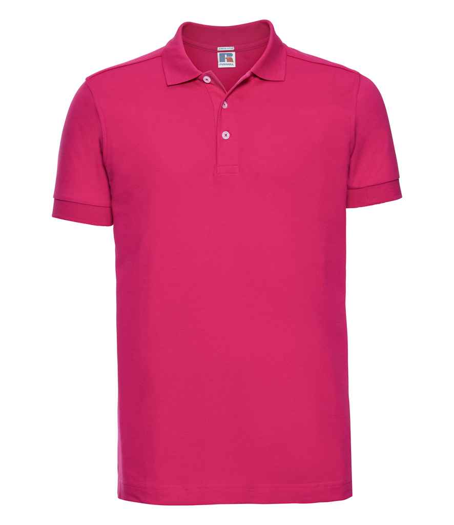 Russell Stretch Piqué Polo Shirt - Fuchsia (566M)