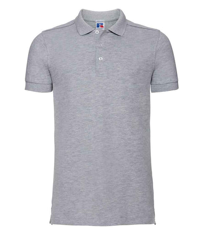 Russell Stretch Piqué Polo Shirt - Light Oxford (566M)