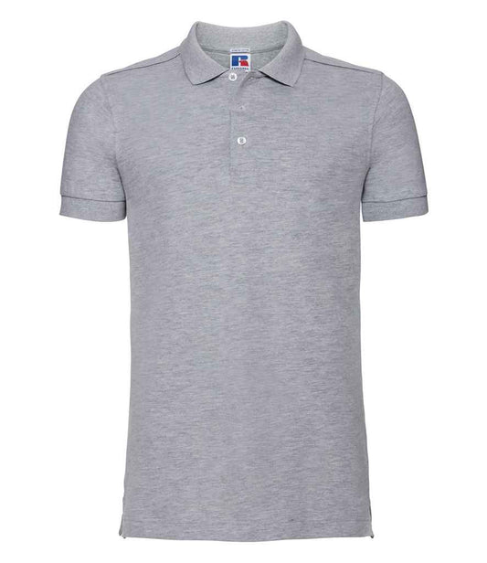 Russell Stretch Piqué Polo Shirt - Light Oxford (566M)