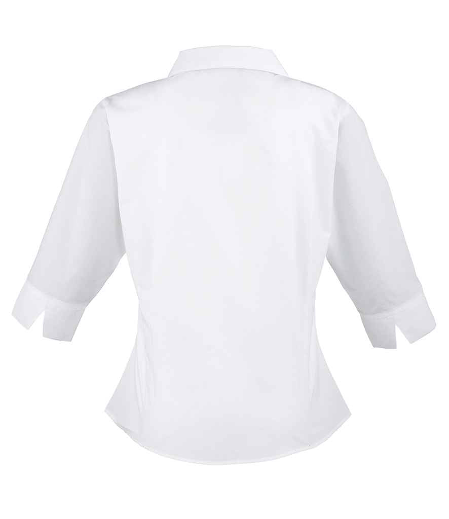 Premier Ladies 3/4 Sleeve Poplin Blouse - BACK