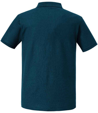 Russell Authentic Eco Piqué Polo Shirt - Petrol Blue (570M)