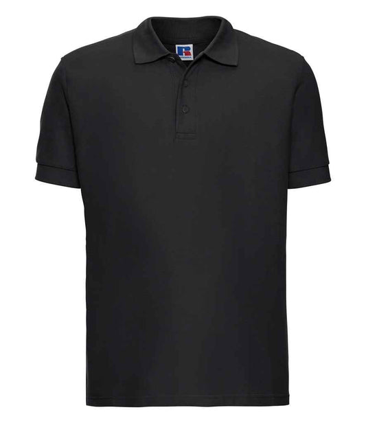 Russell Ultimate Cotton Piqué Polo Shirt - Black (577M)