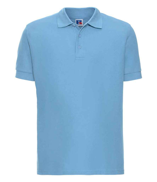 Russell Ultimate Cotton Piqué Polo Shirt - Sky Blue (577M)