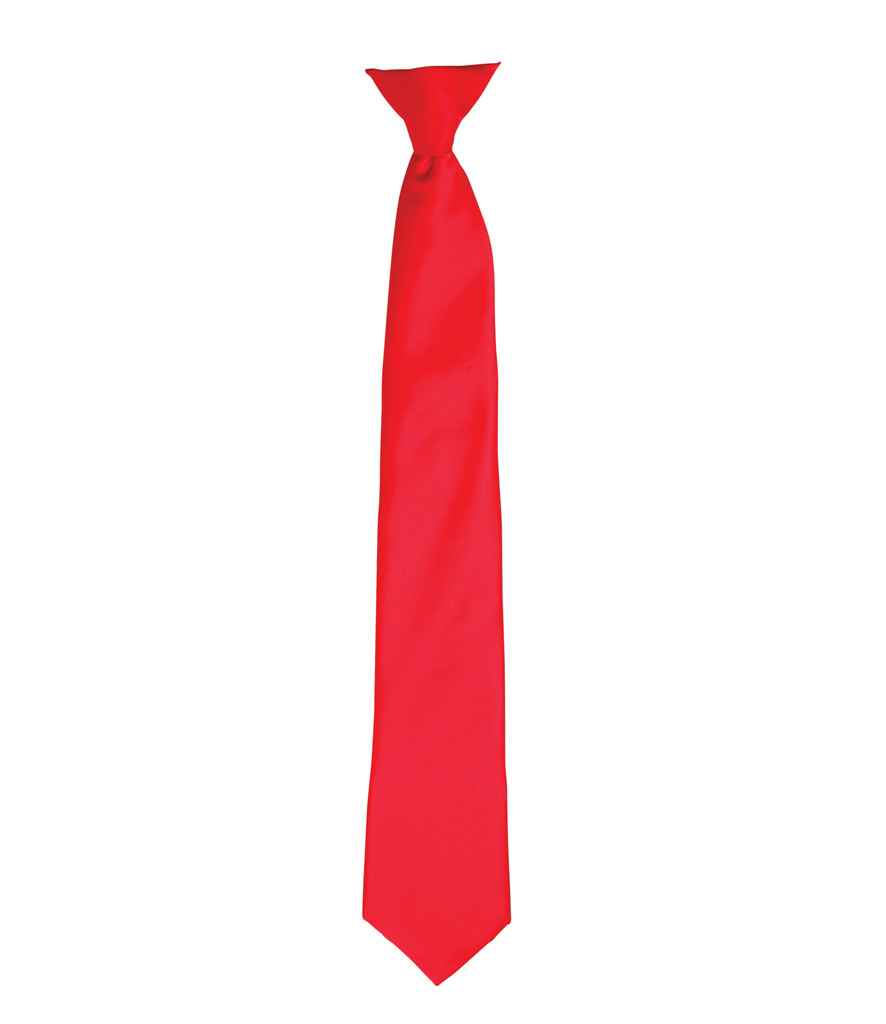 Premier 'Colours' Satin Clip Tie - FRONT