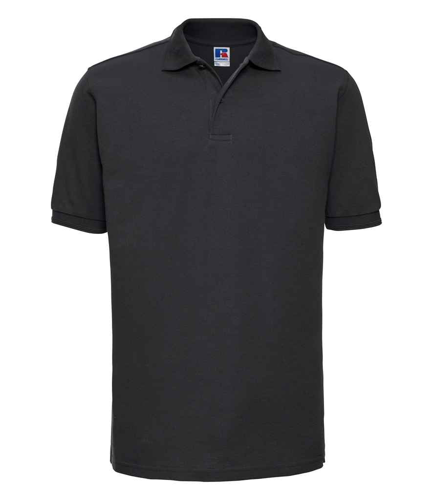 Russell Hardwearing Poly/Cotton Piqué Polo Shirt - Black (599M)
